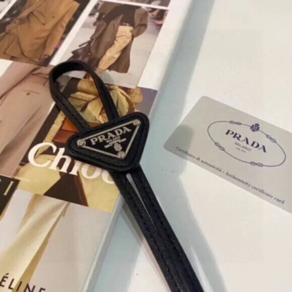 New Prada Saffiano Leather Bolo Tie Unisex✨🎁 - Picture 3 of 7